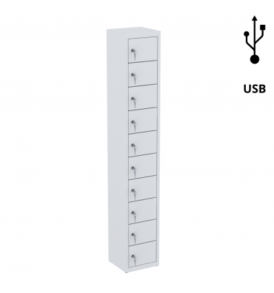 SS300/110/USB Schrank mit 10 Fächern